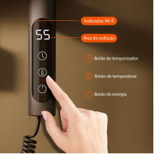 Toalheiro Térmico Aquecedor De Toalhas Elétrico Temperatura Timer Digital Smart Tuya 110v Wi-fi G70