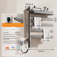 Toalheiro Térmico Aquecedor De Toalhas Elétrico Temperatura Timer Digital Smart Tuya 110v Wi-fi G70