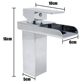 Torneira Cascata Modelo Cuba Monocomando Cromada T103-06