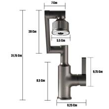 Torneira De Banheiro Pia Cuba Misturador Monocomando Giratoria Ka-slt08