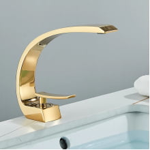 Torneira Banheiro Monocomando Pia Cuba Misturado Luxo T105d Dourado
