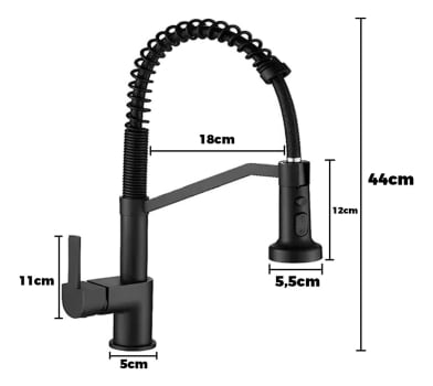 Torneira Gourmet Para Cozinha Monocomando Duo Spray Luxo Ca8003p