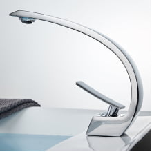 Torneira Para Banheiro Baixa Curva Cascata Misturador Monocomando Pia Cuba Lavabo 105 Cromado