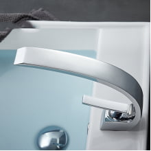 Torneira Para Banheiro Baixa Curva Cascata Misturador Monocomando Pia Cuba Lavabo 105 Cromado