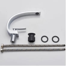 Torneira Para Banheiro Baixa Curva Cascata Misturador Monocomando Pia Cuba Lavabo 105 Cromado