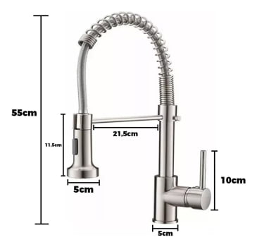 Torneira Pia Cozinha Gourmet Mesa Misturador Monocomando Luxo 5107b Escovado