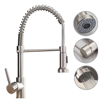 Torneira Pia Cozinha Gourmet Mesa Misturador Monocomando Luxo 5107b Escovado Luuk Young