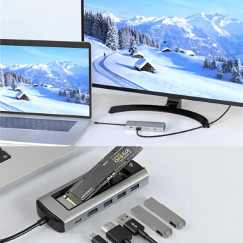 Adaptador Multiportas Usb-c 3.0 Hdmi 4k 6 Em 1 M.2 Ssd 56036