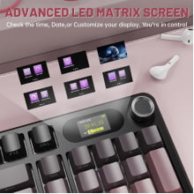 Teclado Mecânico Gamer Attack Shark Sem Fio Bluetooth 2.4g Com Tela Switch Blueberry X98PRO