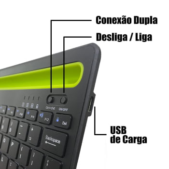 Kit Teclado E Mouse Bluetooth Wireless Recarregável Bk-8089