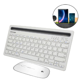 Kit Teclado E Mouse Bluetooth Wireless Recarregável Bk-8089