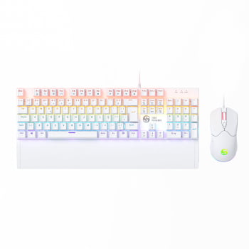 Kit Teclado E Mouse Mecânico Dpi 7200 Abnt2 Gamer Luz Led Rgb Switch Red Usb Mouse Pad Para Computador Pc Ps4 Bk-06