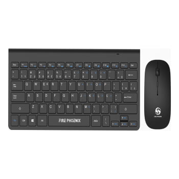 Kit Teclado E Mouse Wireless Sem Fio Adaptador Usb Bk-8066b