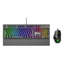 Kit Teclado Mecânico E Mouse Gamer Led Rgb Com Fio Usb Bk-10