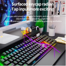 Kit Teclado Mecânico E Mouse Gamer Led Rgb Com Fio Usb Bk-10