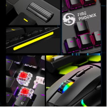 Kit Teclado Mecânico E Mouse Gamer Led Rgb Com Fio Usb Bk-10