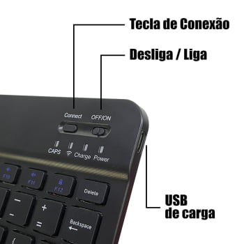 Kit Teclado Mouse Bluetooth Sem Fio Tablet Notebook Bk-8088