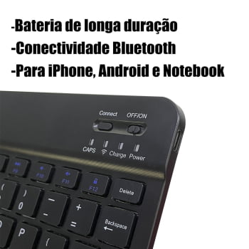 Kit Teclado Mouse Bluetooth Sem Fio Tablet Notebook Bk-8088