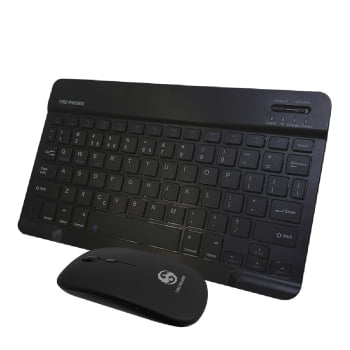 Kit Teclado Mouse Bluetooth Sem Fio Tablet Notebook Bk-8088