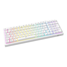Kit Teclado Mouse Membrana Led Rgb Silencioso Branco Bk-t1