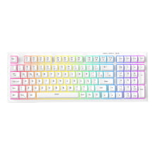 Kit Teclado Mouse Membrana Led Rgb Silencioso Branco Bk-t1