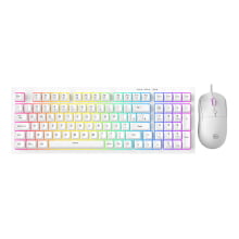 Kit Teclado Mouse Membrana Led Rgb Silencioso Branco Bk-t1