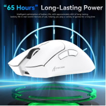 Mouse Branco Sem Fio Bluetooth Gamer Attack Shark Paw3311 De 18000 Recarregável R1