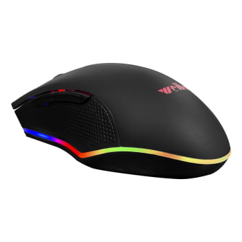 Mouse Gamer Óptico Led Rgb 3200 Dpi Com Fio Usb Preto S180