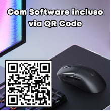 Mouse Gamer Sem Fio Bluetooth Tri Mode 12000 Dpi Paw3311 Recarregável Fire Phoenix D-M10 Preto