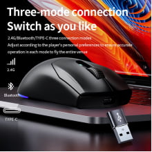 Mouse Sem Fio Bluetooth 2,4g 7200 Dpi 6 Botões Preto X2