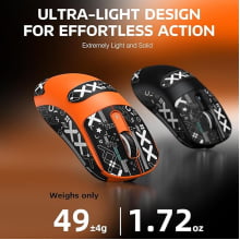 Mouse Sem Fio Gamer Bluetooth 2.4g Attack Shark 26000 Dpi Recarregável Paw3395 X3