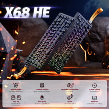Teclado Magnético Mecânico Gamer Attack Shark Rgb X68 He