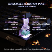 Teclado Magnético Mecânico Gamer Attack Shark Rgb X68 He