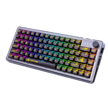 Teclado Mecânico Semi Transparente Iluminação Rgb Attack Shark Switch Branco K75