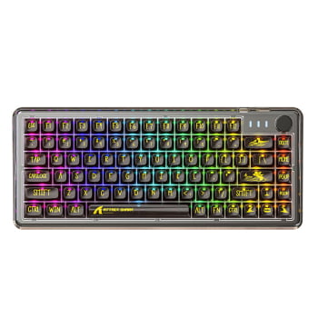 Teclado Mecânico Semi Transparente Iluminação Rgb Attack Shark Switch Branco K75