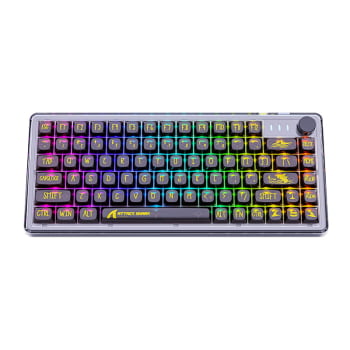 Teclado Mecânico Semi Transparente Iluminação Rgb Attack Shark Switch Branco K75