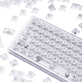 Teclado Mecânico Semi Transparente Iluminação Rgb Attack Shark Switch Branco K75