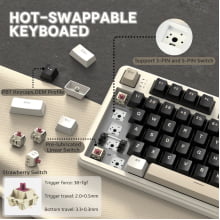 Teclado Sem Fio Bluetooth Tri Mode Gamer Attack Shark X87