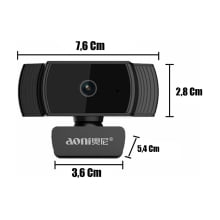 Câmera Webcam Full Hd Com Microfone 60fps 1080p Aoni Para Notebook Pc A20 Pro