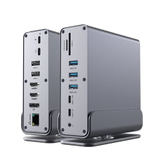 Estação Ancoragem 16 Em 1 Usb C Adaptador Hub Vertical 4k Hd RJ45 Notebook Ds16