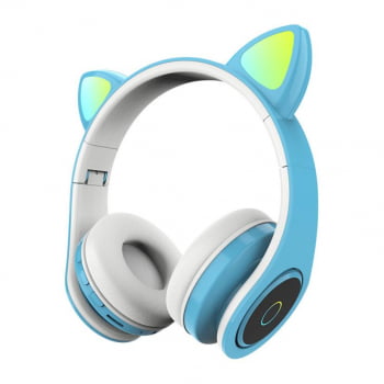 Headphone Gatinho Orelha De Gato Com Led Fone De Ouvido Lt26