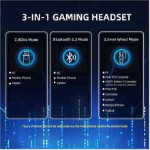 Headtset Gamer Sem Fio Attack Shark Fone De Ouvido Com Microfone L80pro