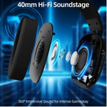 Headtset Gamer Sem Fio Attack Shark Fone De Ouvido Com Microfone L80pro