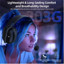 Headtset Gamer Sem Fio Attack Shark Fone De Ouvido Com Microfone L80pro