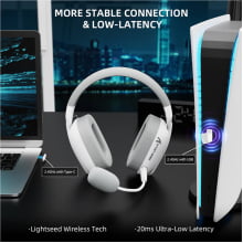 Headtset Gamer Sem Fio Attack Shark Fone De Ouvido Com Microfone L80pro
