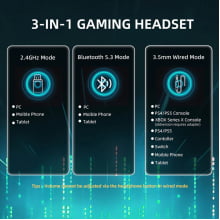 Headtset Gamer Sem Fio Attack Shark Fone De Ouvido Com Microfone L80pro