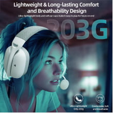 Headtset Gamer Sem Fio Attack Shark Fone De Ouvido Com Microfone L80pro