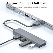 Hub Adaptador 4 Em 1 Multiportas Usb 3.0 Para Notebook Pc Fire Phoenix Bk-c5