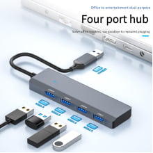 Hub Adaptador 4 Em 1 Multiportas Usb 3.0 Para Notebook Pc Fire Phoenix Bk-c5