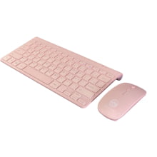 Kit Teclado + Mouse Óptico Adaptador Usb Sem Fio 2.4ghz Wireless Para Pc Notebook Português Brasil Bk-8066p